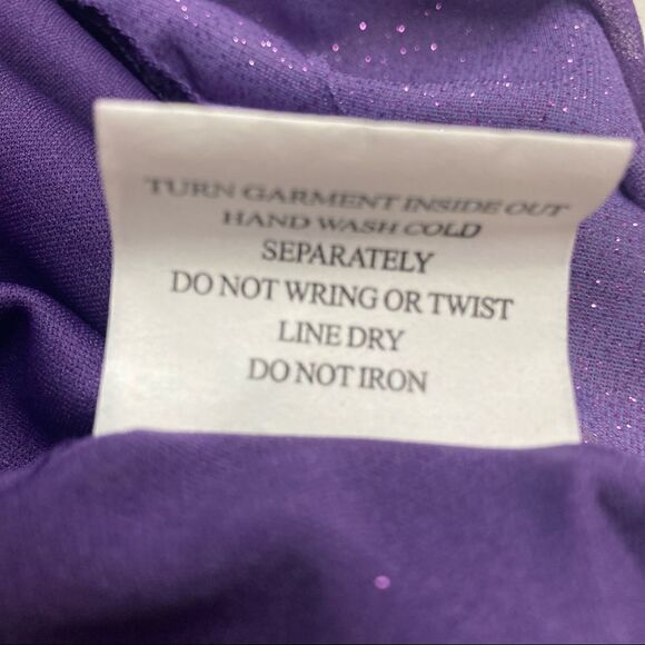 RUBY ROX Women’s Purple Sparkly Spaghetti Strap Size Small Prom Formal Dress - Picture 5 of 8